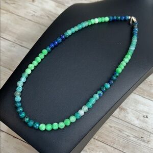 Athens Protasis Handmade Green Stone Necklace